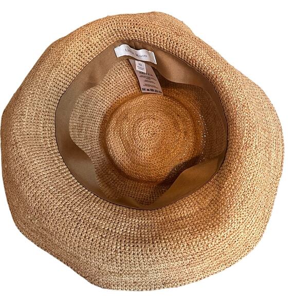 Aritzia Little Moon Women's Straw Sun Hat Packable Beach Travel Beige Size XS - Picture 4 of 14